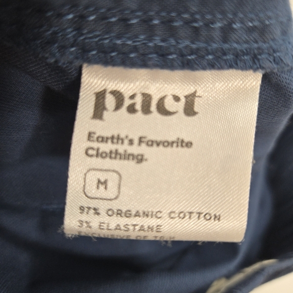 Pact Organic Daily Twill Crop‎ Pants French Navy Blue - Picture 12 of 16